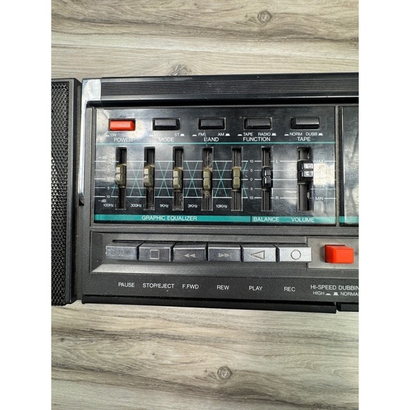 Vintage Unitech CX-450 DualCassette Boombox Stereo System Graphic Equalize